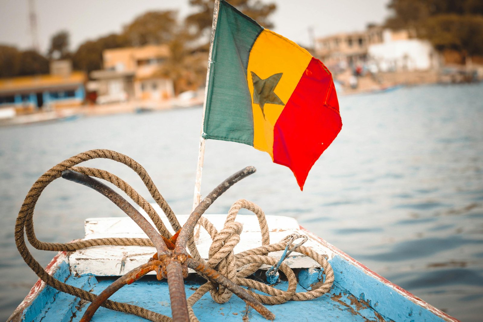 Flag on a Boat Deck